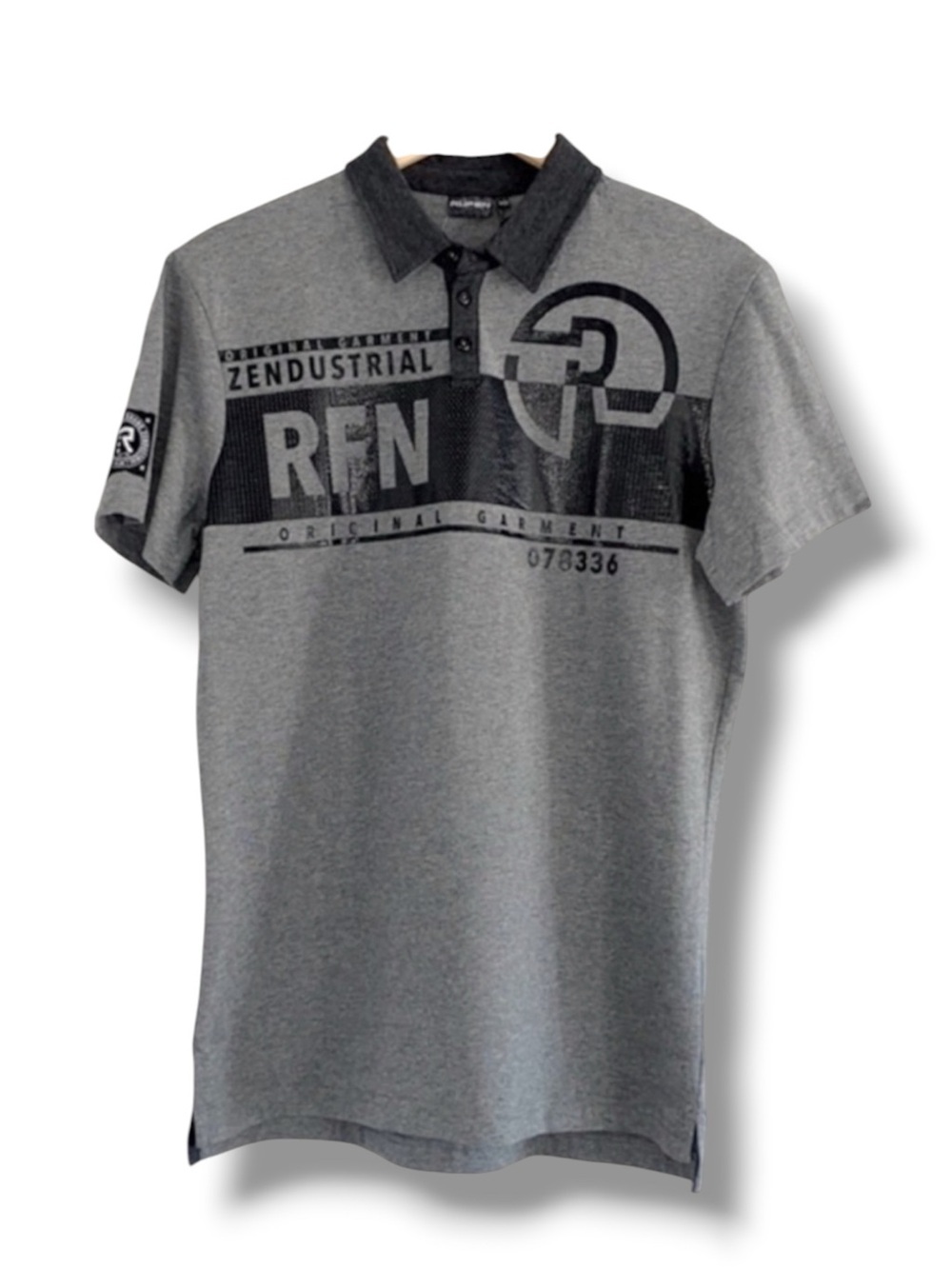 NWT Rufen Gray And Black Polo Shirt